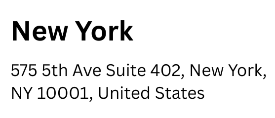 new york address